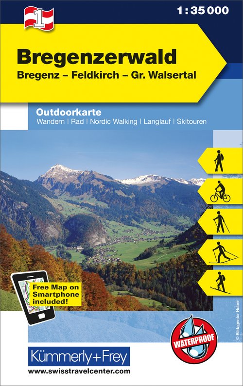 Austria, Bregenzerwald, Nr. 1, Outdoor map 1:35'000