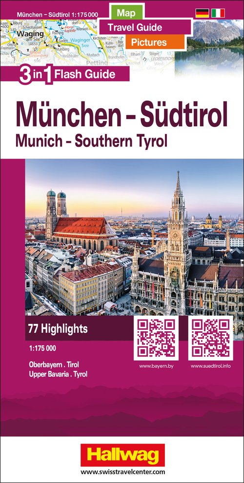 Allemagne - Italie, Munich - Tyrol du Süd, Flash Guide 1:175'000