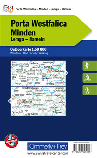 Allemagne, Porta Westfalica - Minden, Nr. 58, Carte outdoor 1:50'000