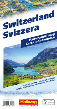 Switzerland, panoramic map