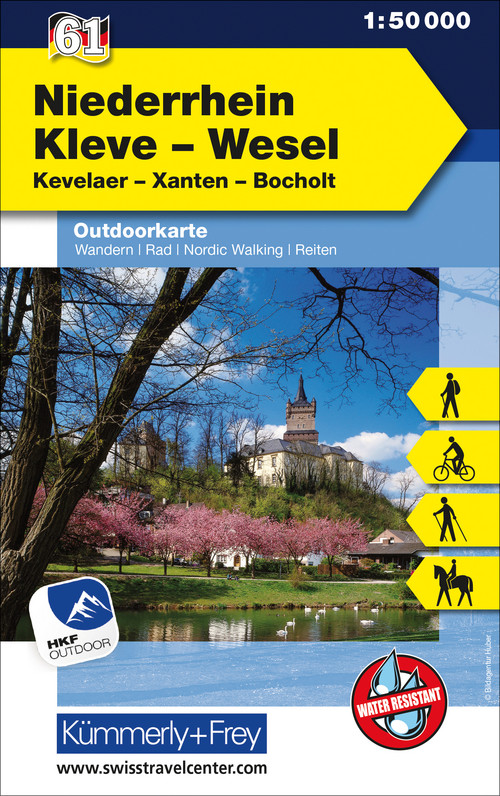 Allemagne, Niederrhein, Kleve - Wesel, Nr. 61, Carte outdoor 1:50'000