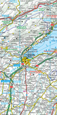 Switzerland, travel map 1:200'000