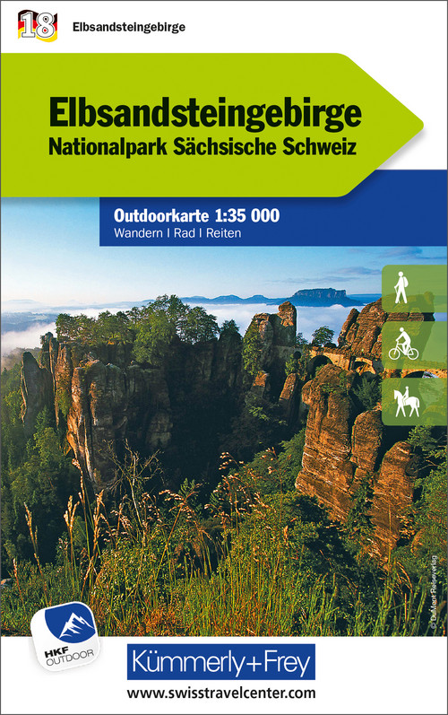 Germany, Elbe Sandstone Mountains, Nr. 18, Outdoor map 1:35'000