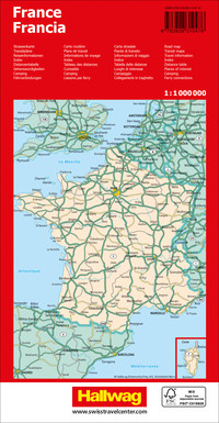France, Carte routière 1:1 Mio.
