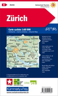 Suisse, Zurich, No 6, Carte cycliste 1:60'000