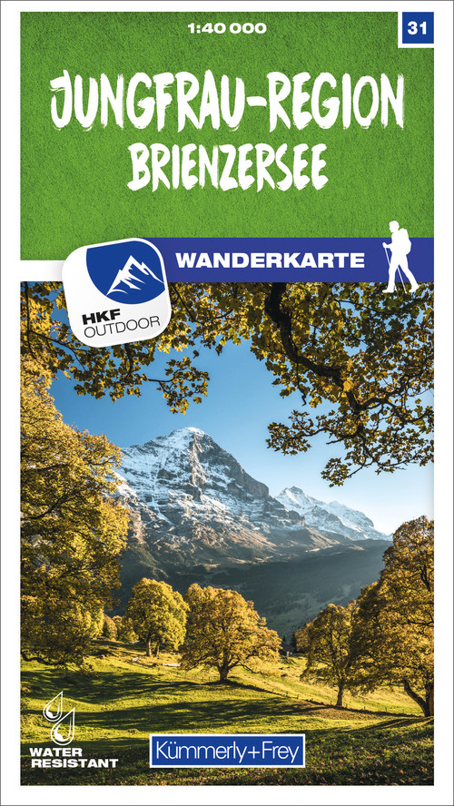 Suisse, région de la Jungfrau, lac de Brienz No. 31, carte pédestre 1:40'000