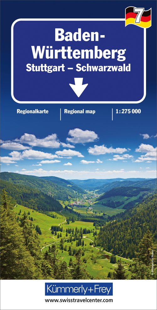 Allemagne, Bade-Wurtemberg, No. 07, Carte régionales 1:275'000