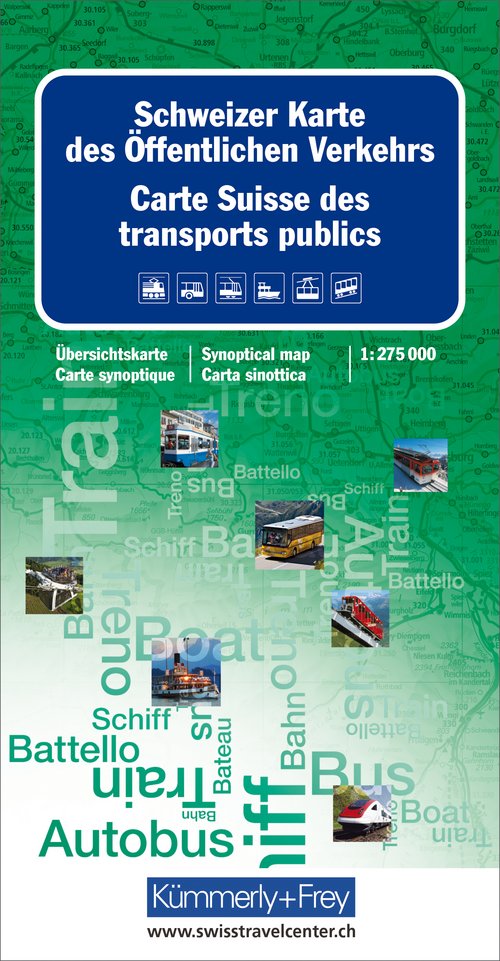Carte Suisse des transports publics 1:275'000