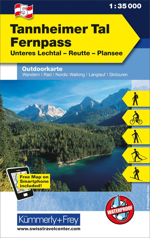Austria, Tannheimer Tal - Fernpass, Nr. 5, Outdoor map 1:35'000