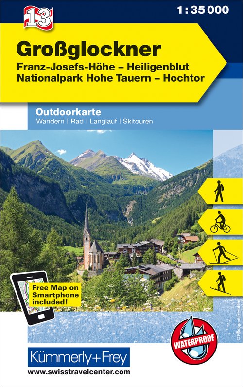 Autriche, Grossglockner, Nr. 13, Carte outdoor 1:35'000